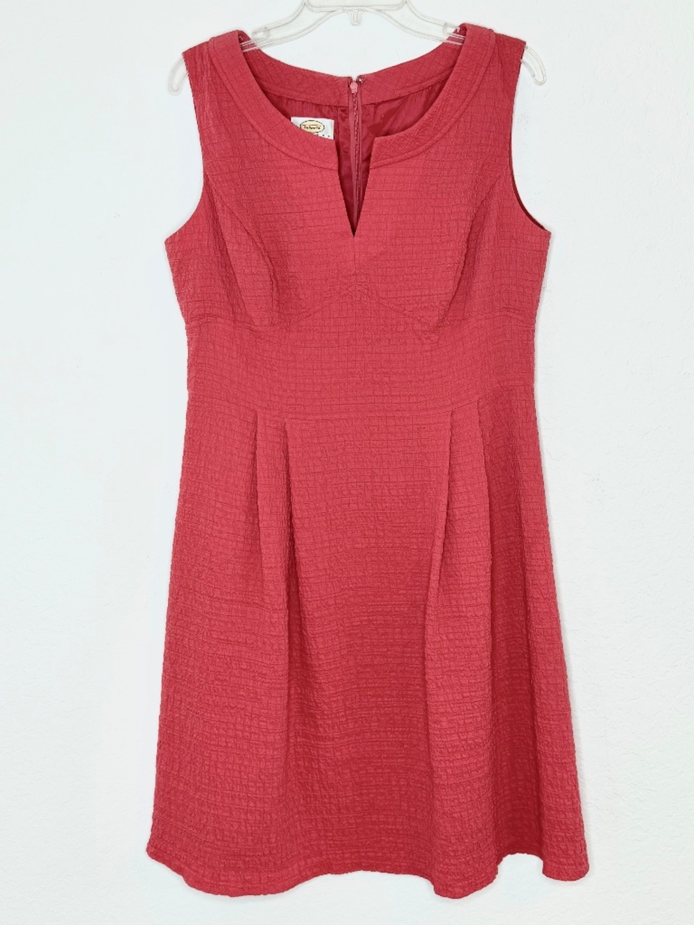 Talbots Sleeveless Fit-and-Flare Midi Dress, Size 14